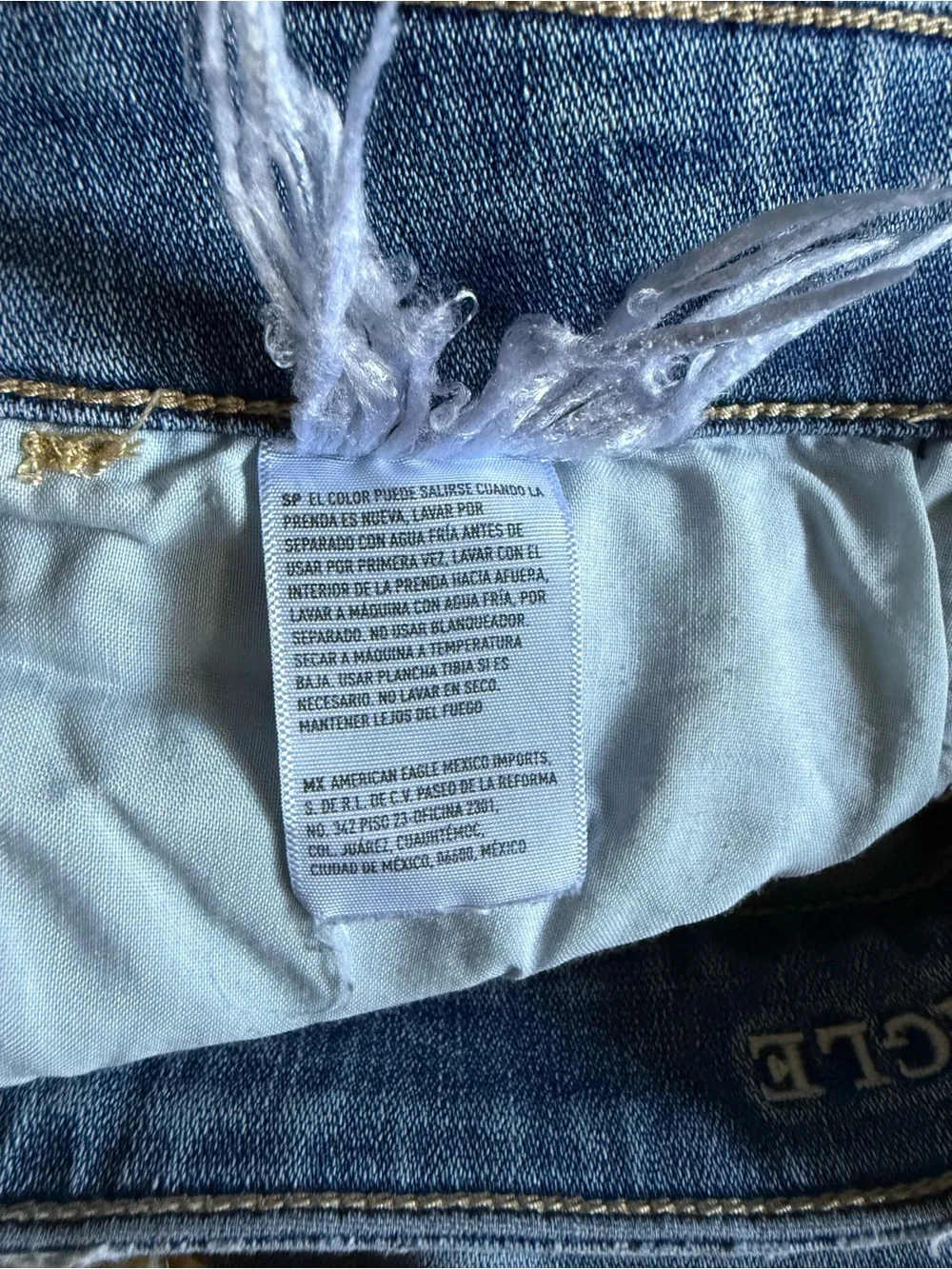 American Eagle Outfitters Distressed Medium Blue Skinny Jeans - Picture 5 of 7